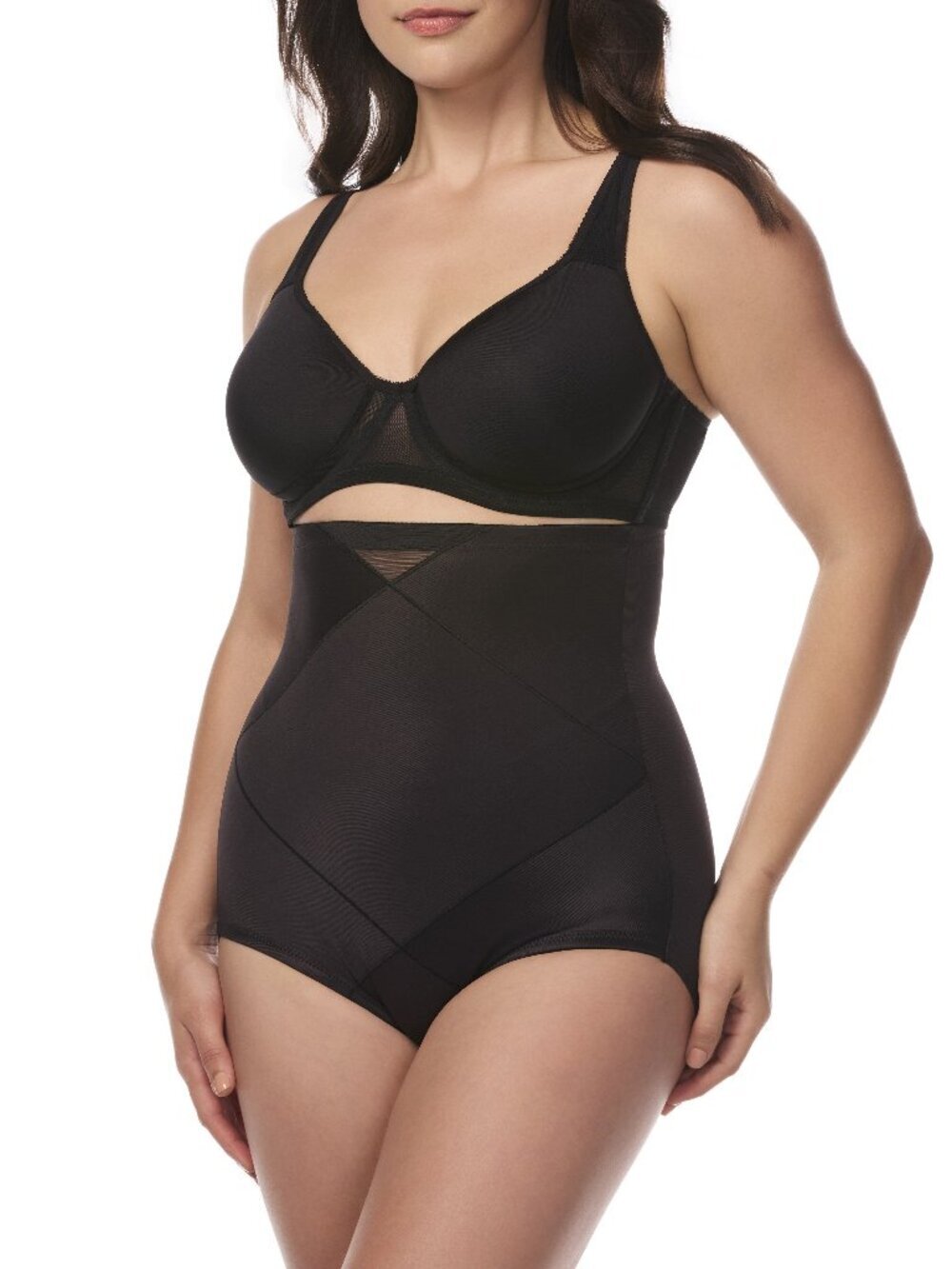 Cupid Intimates Tummy Tuck High-Waist Shaping Brief - Black